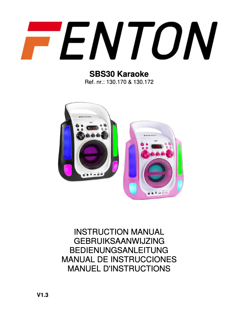 Image de la première page du manuel de l'appareil SBS30W