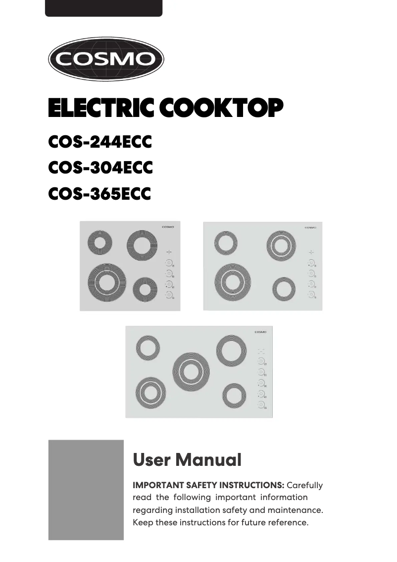 Image de la première page du manuel de l'appareil COS-244ECC
