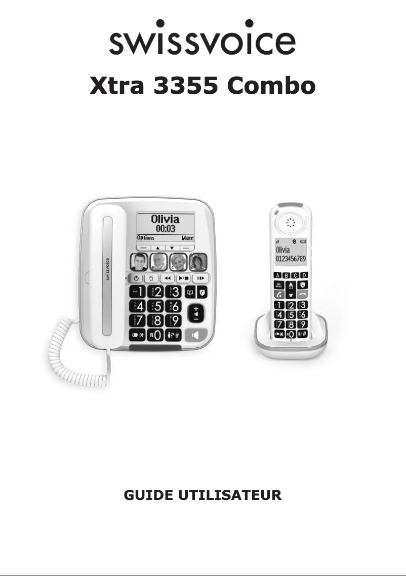 Page n°1 - Manuel utilisateur Swissvoice Xtra 3355 Combo