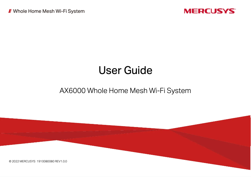 Page n°1 - Manuel utilisateur Mercusys Halo H90X