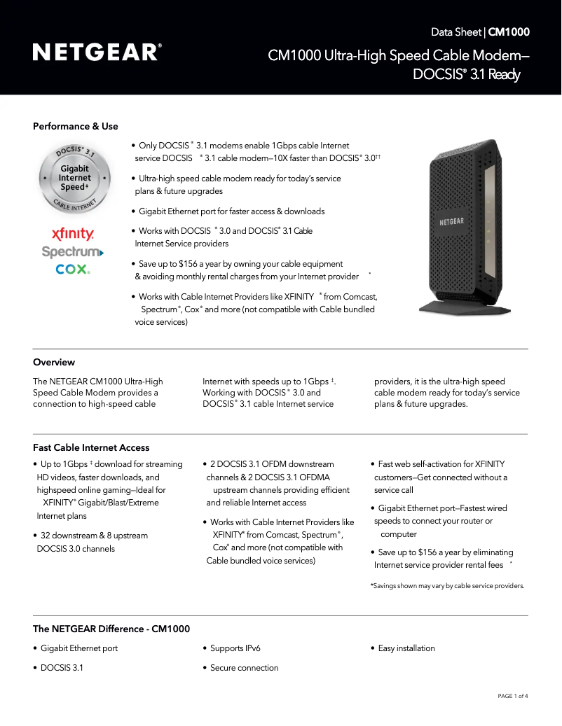 Image de la première page du manuel de l'appareil CM1000v2
