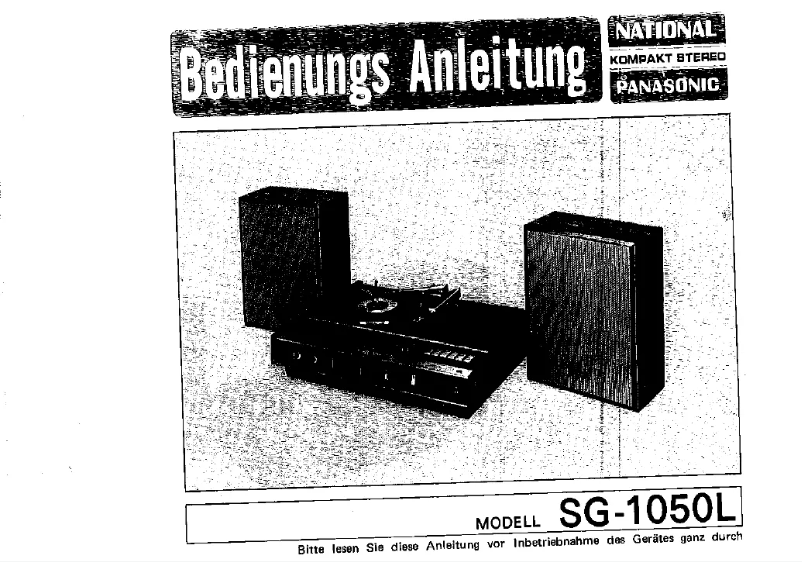 Page 1 de la notice Manuel utilisateur Panasonic SG-1050L