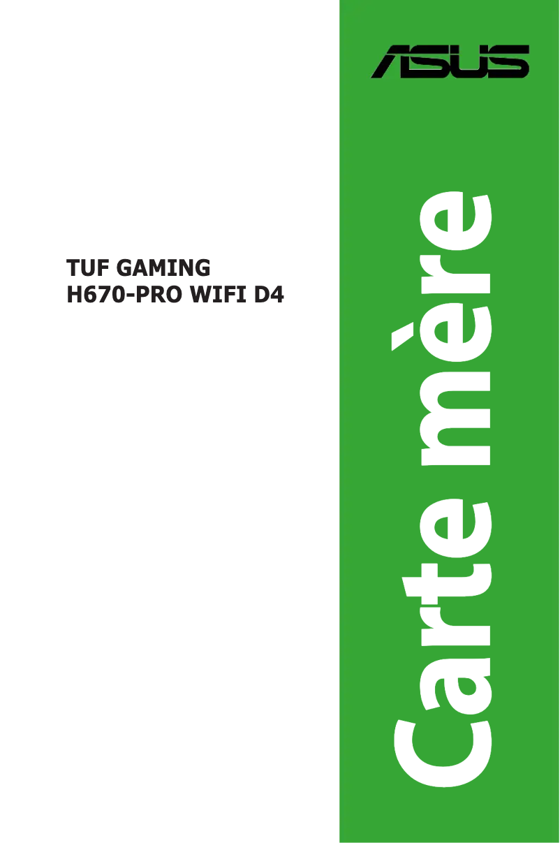 Image de la première page du manuel de l'appareil TUF Gaming H670 Pro WiFi D4
