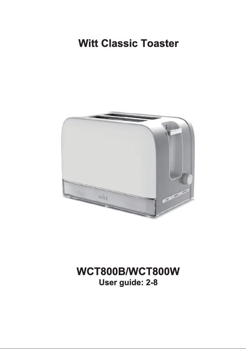 Image de la première page du manuel de l'appareil WCT800B