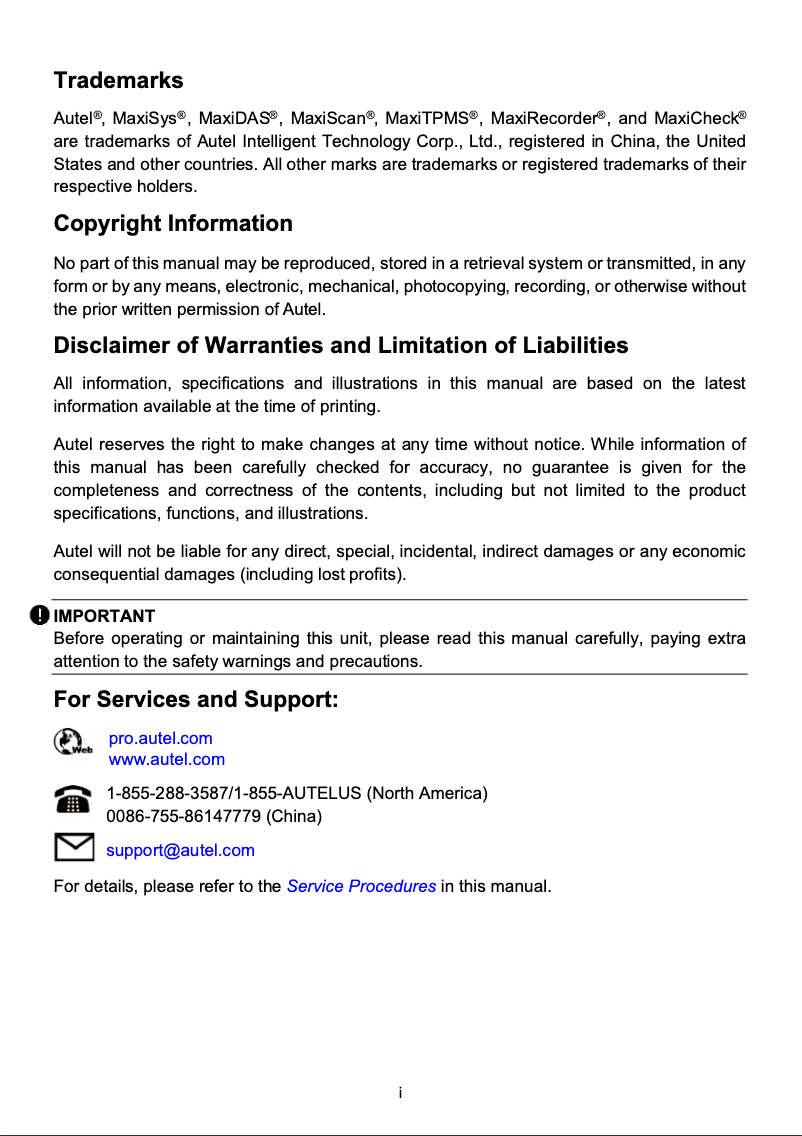 Page 1 de la notice Manuel utilisateur Autel MaxiSys MS909