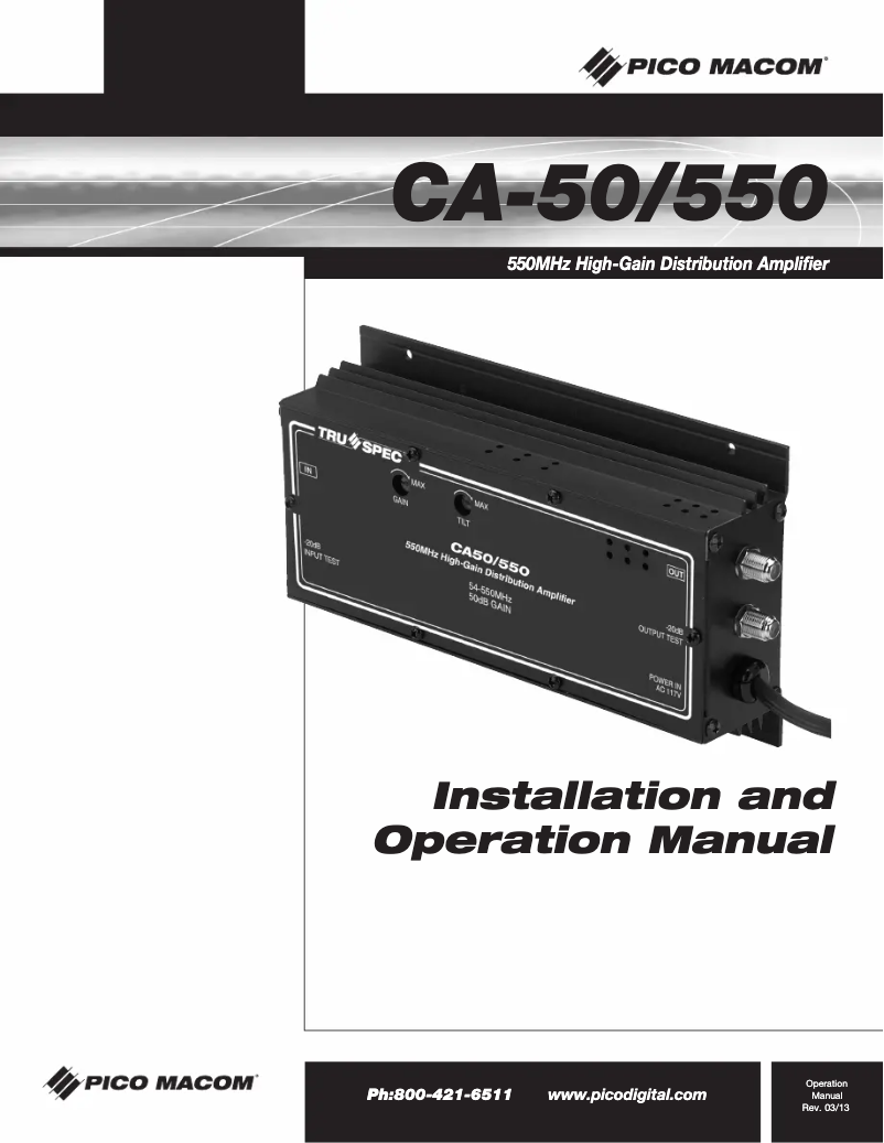 Page 1 de la notice Manuel utilisateur Steren CA50/550