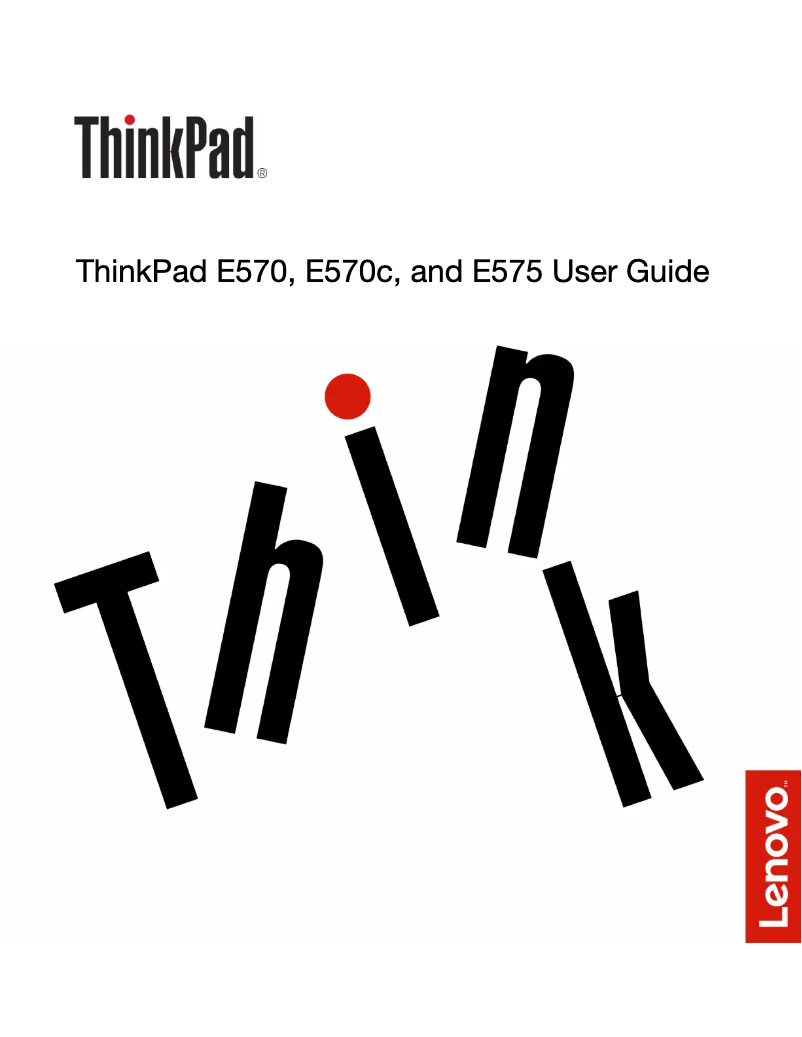 Page n°1 - Manuel utilisateur Lenovo ThinkPad E575