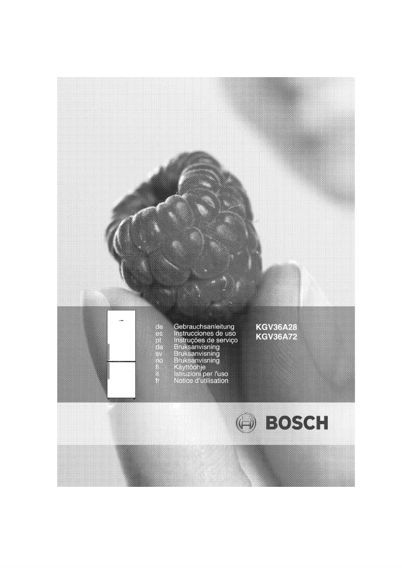 Page n°1 - Manuel utilisateur Bosch KGV36A28