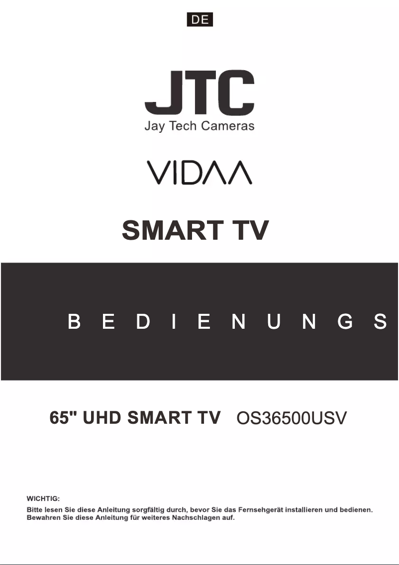 Image de la première page du manuel de l'appareil OS36500USV