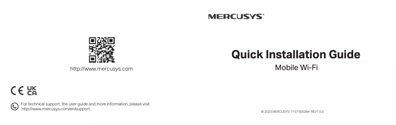Page n°1 - Guide d'installation Mercusys MT110