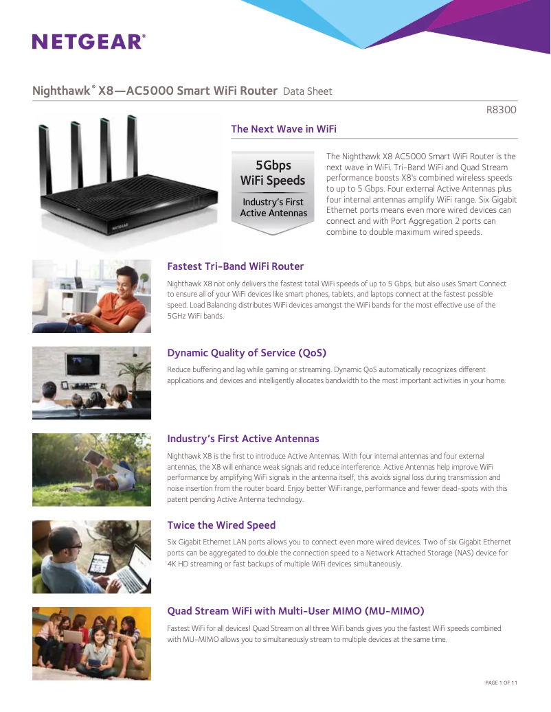 Page n°1 - Fiche technique Netgear Nighthawk X8 R8300