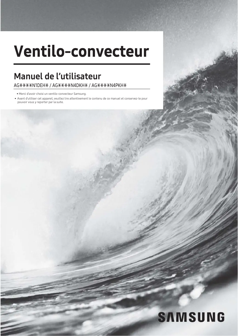 Image de la première page du manuel de l'appareil AG105MN4PKH