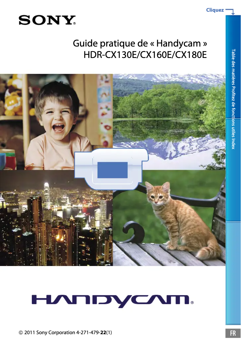 Page n°1 - Manuel utilisateur Sony HDR-CX160E