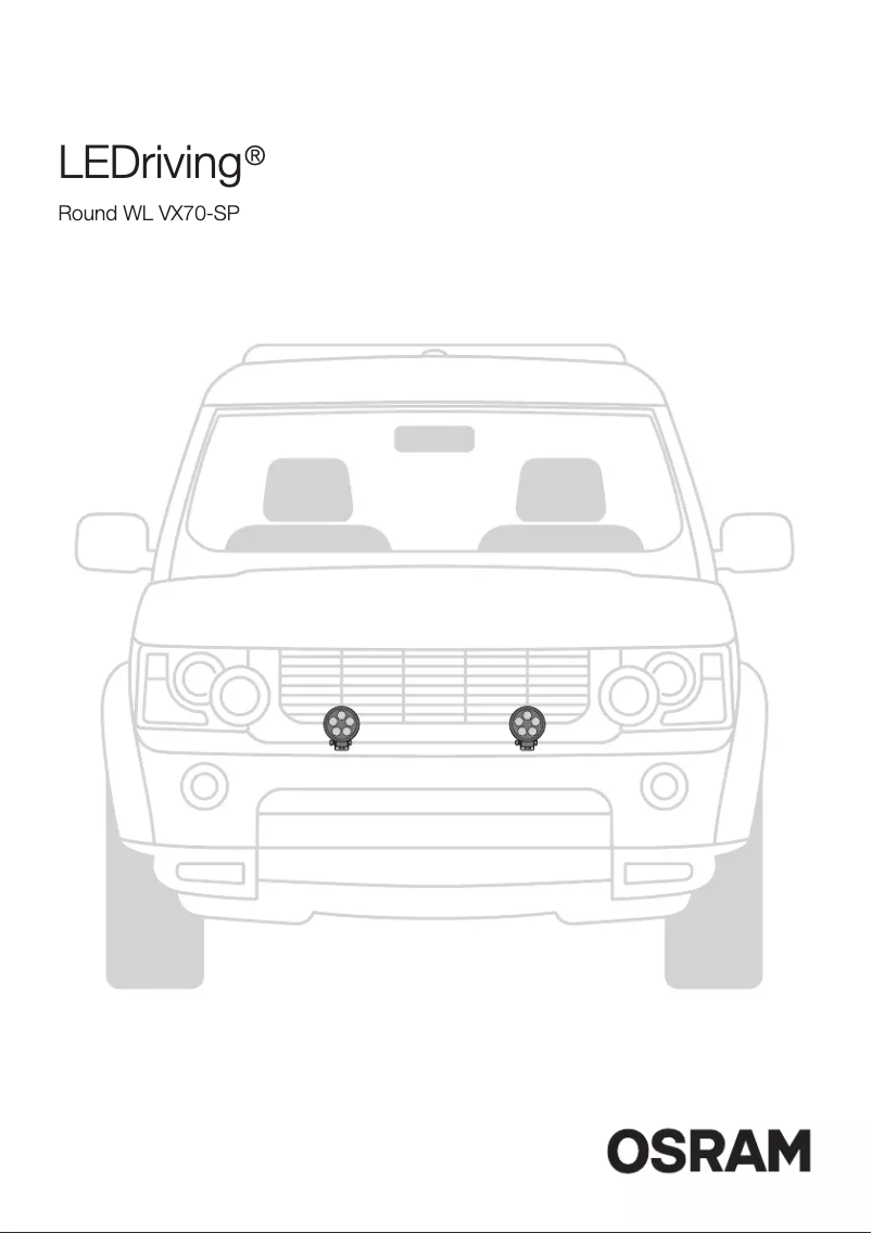 Page n°1 - Instructions / montage Osram LEDriving Round VX70-SP