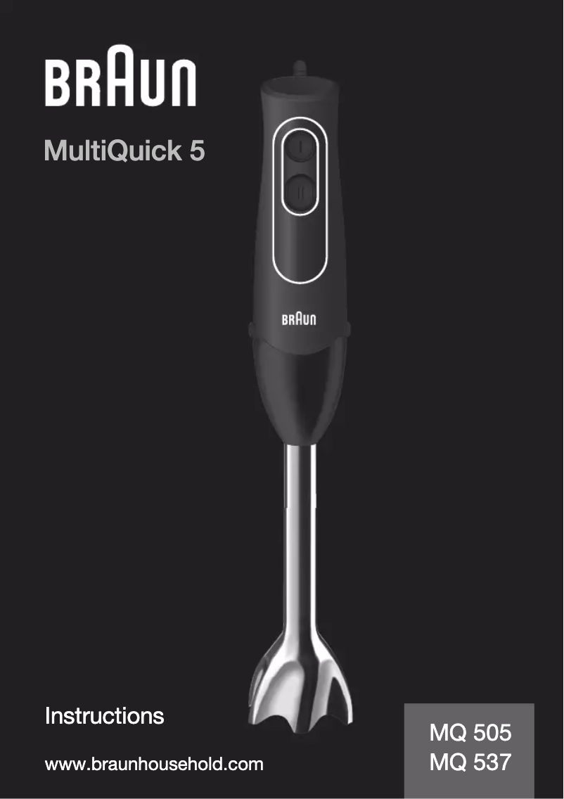 Página 1 del manual Manual de usuario Braun Multiquick 5 MQ537