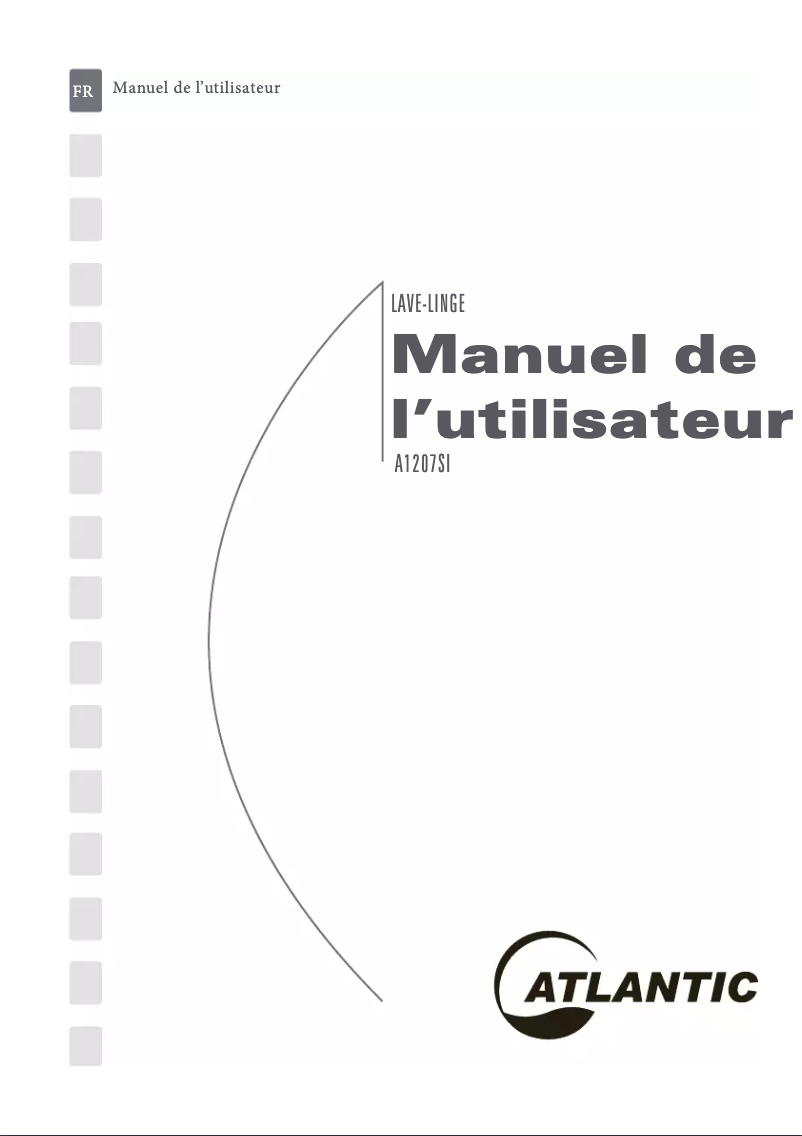 Page 1 de la notice Manuel utilisateur Atlantic A1207SI
