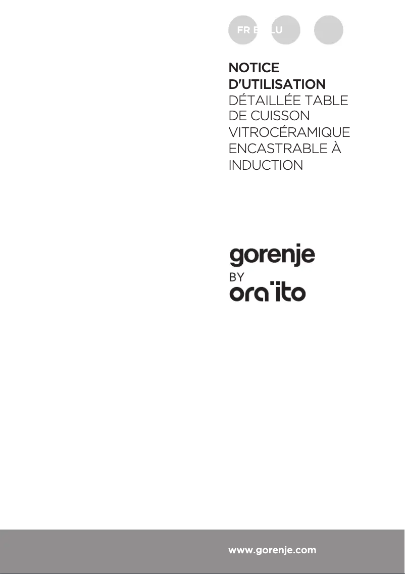 Page n°1 - Guide d'installation Gorenje IT646ORAW