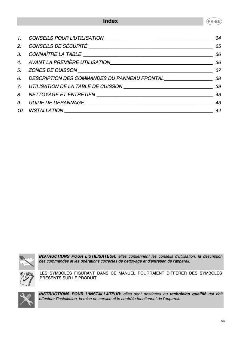 Page n°1 - Manuel utilisateur Smeg SE 661 X1