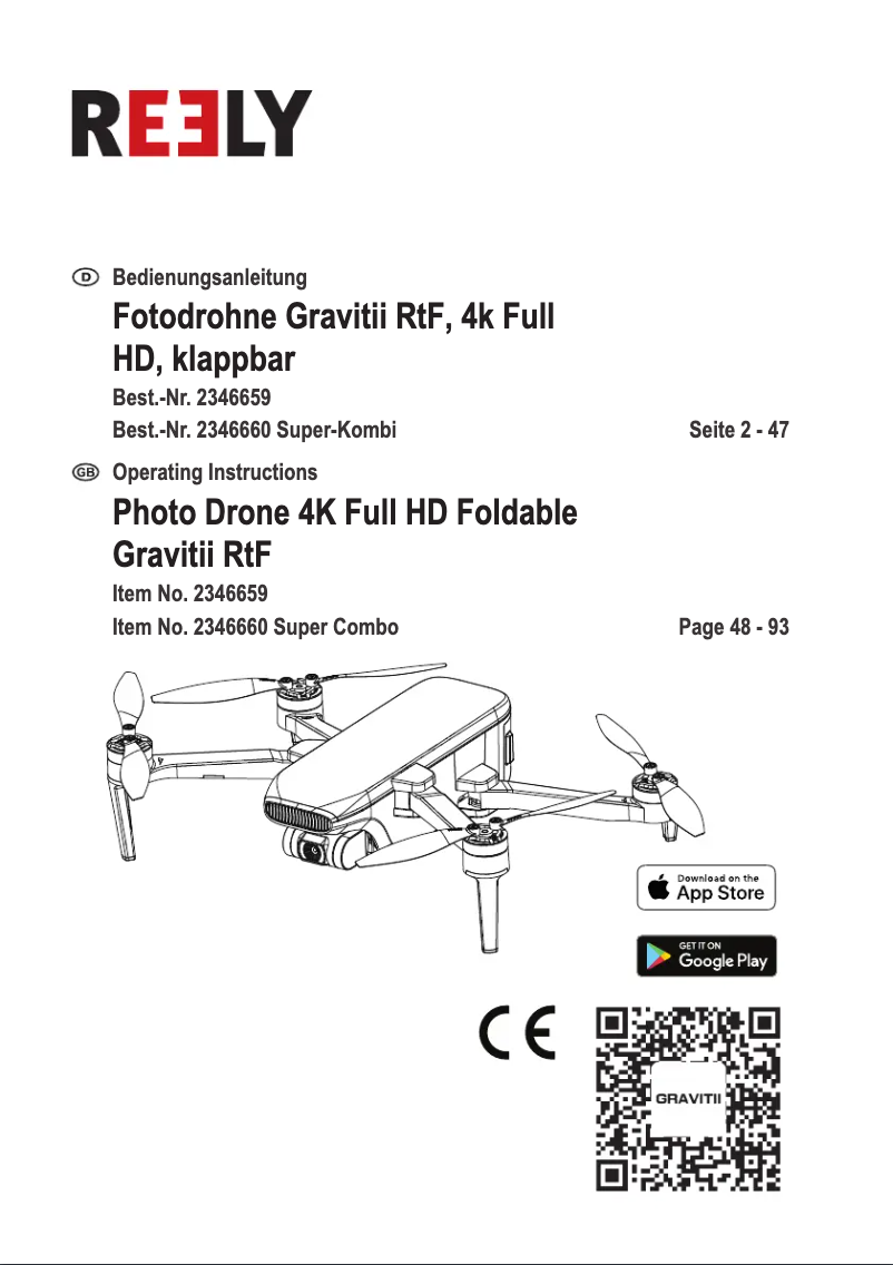Page 1 de la notice Manuel utilisateur Reely Gravitii Super Combo