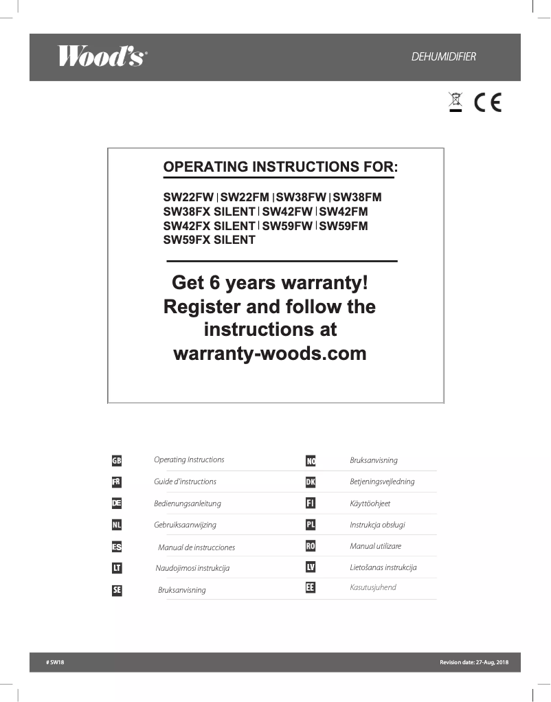 Página 1 del manual Manual de usuario Wood's SW59FW