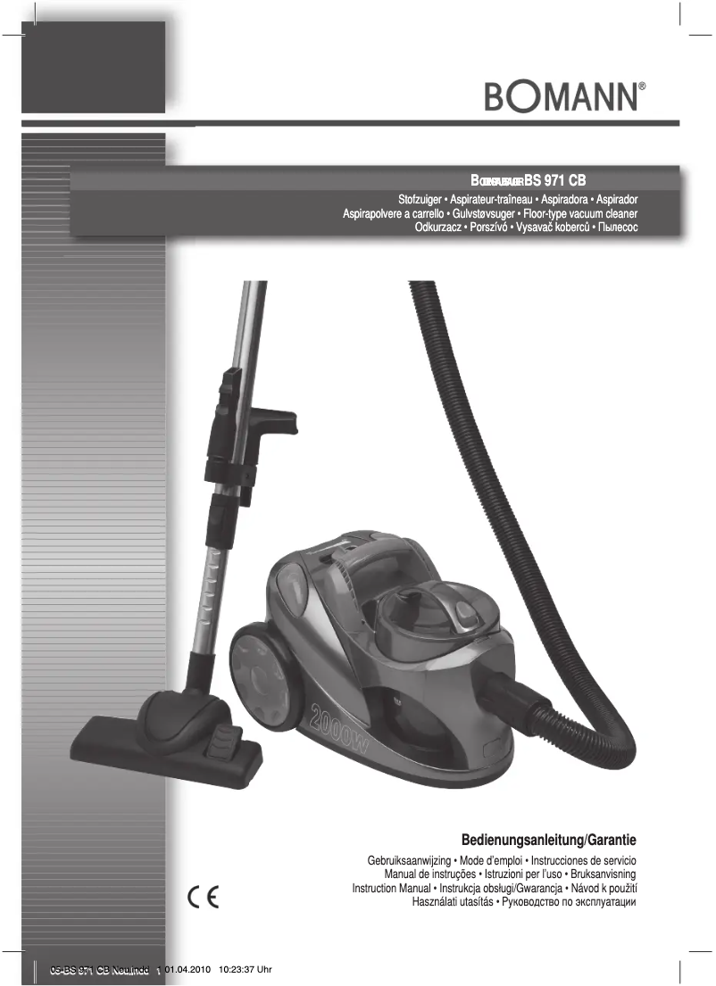 Image de la première page du manuel de l'appareil BS 971 CB