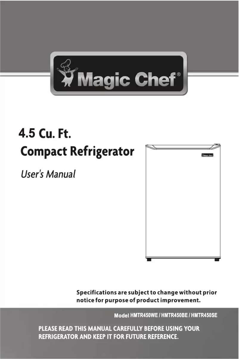 Page 1 de la notice Manuel utilisateur Magic Chef HMTR450SE