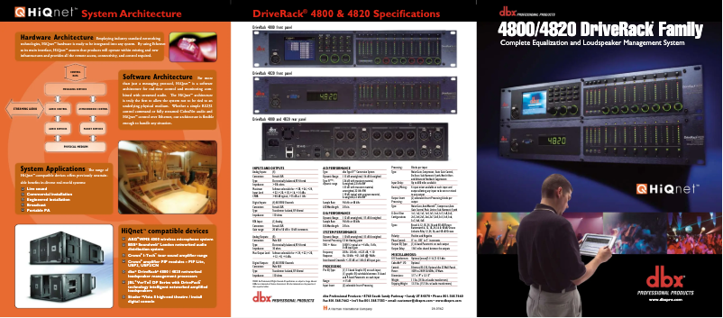 Page n°1 - Brochure DBX DriveRack 4820