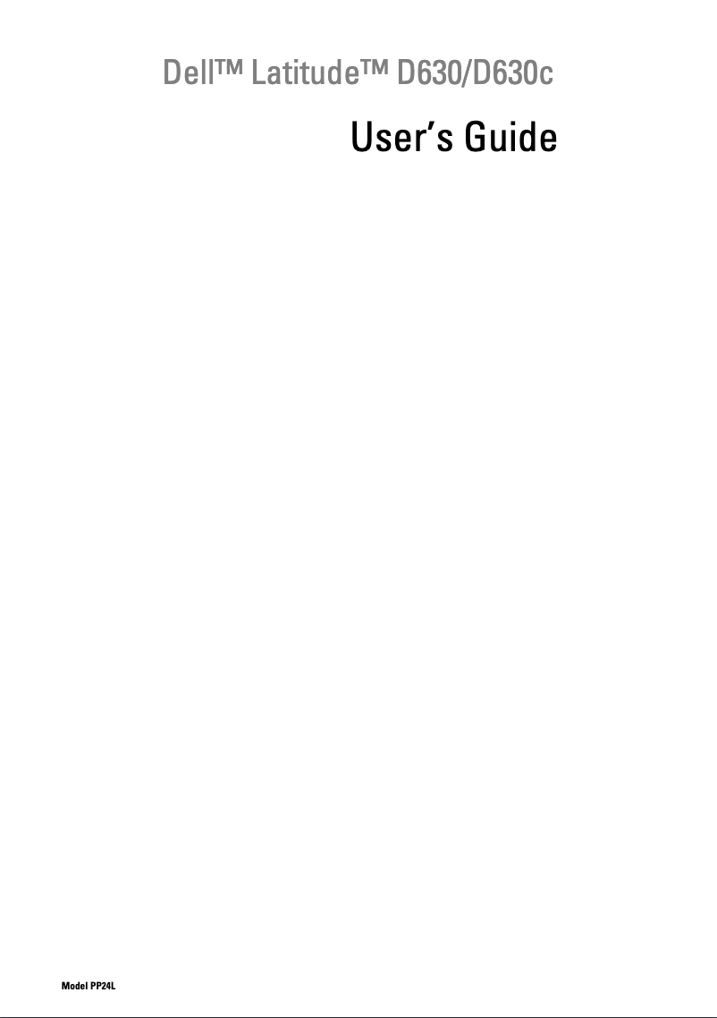 Página 1 del manual Manual de usuario Dell Latitude D630c PP24L