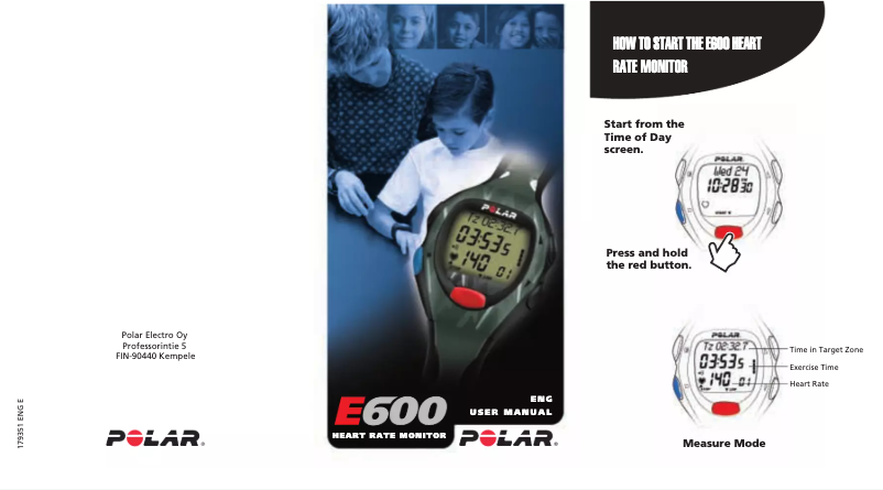 Image de la première page du manuel de l'appareil E600