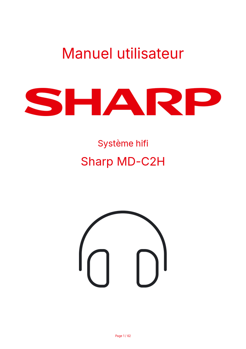 Image de la première page du manuel de l'appareil MD-C2H