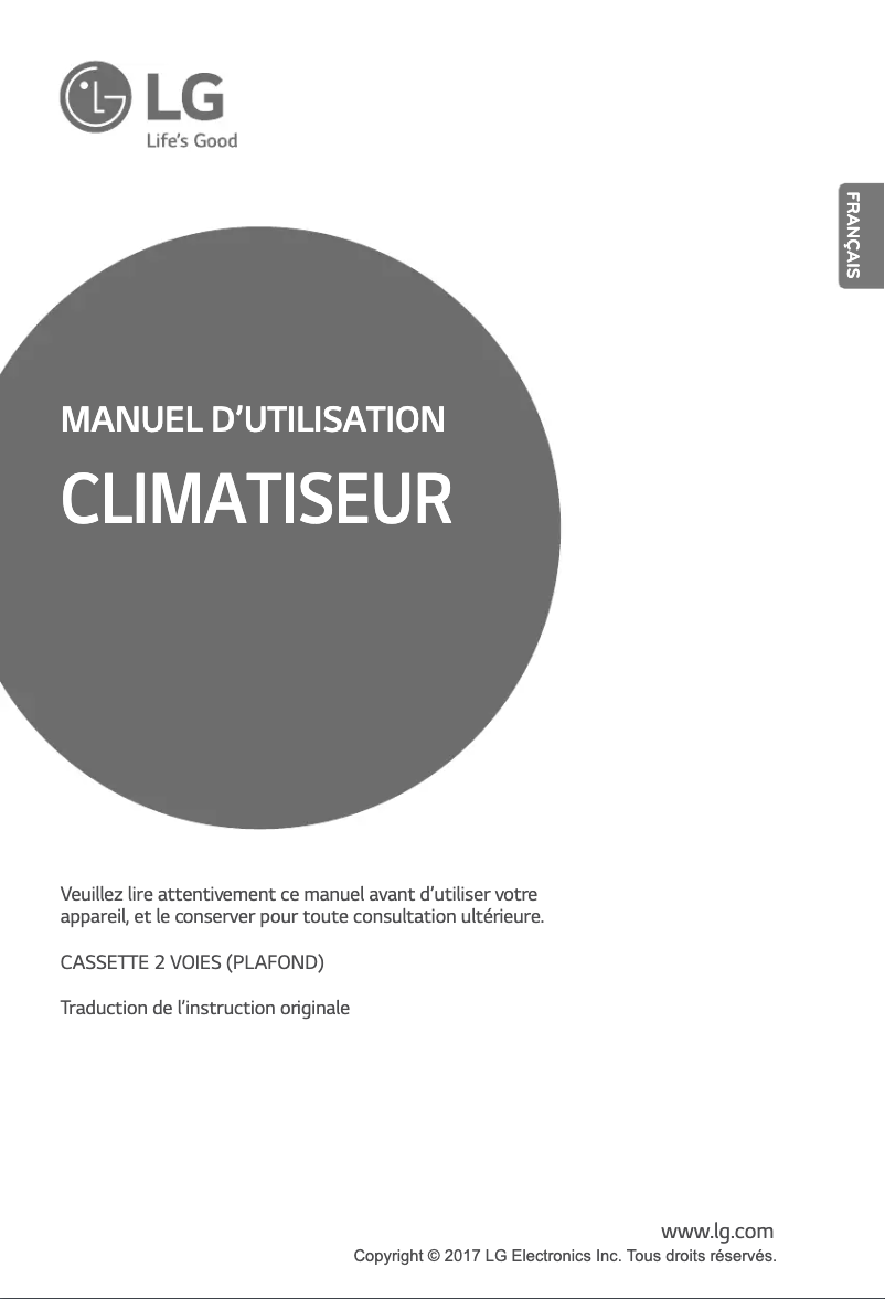 Image de la première page du manuel de l'appareil ARNU24GTSC4