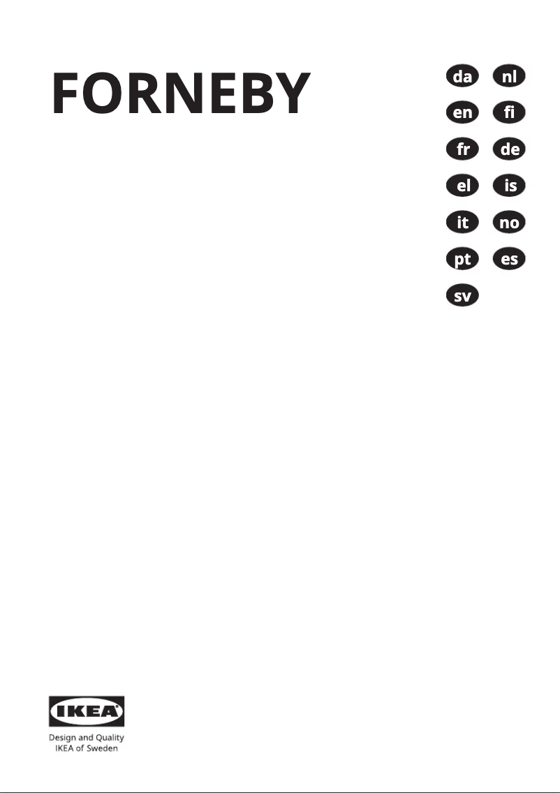 Image de la première page du manuel de l'appareil FORNEBY 105.568.95
