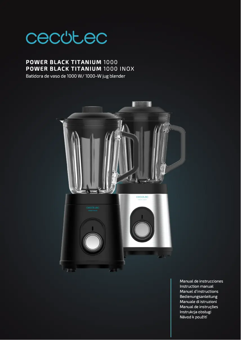 Page 1 de la notice Manuel utilisateur Cecotec Power Titanium 1000
