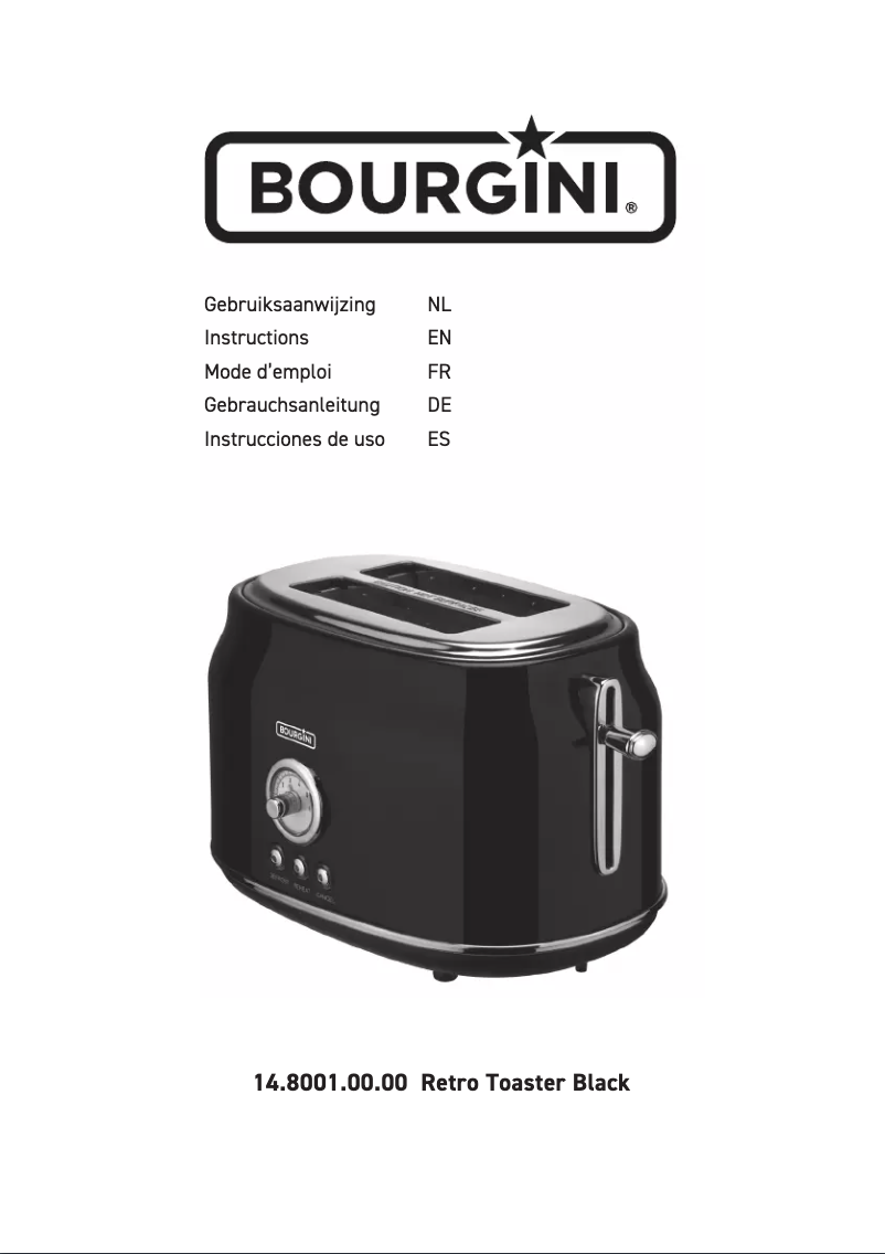 Page 1 of the manual User Manual Bourgini Retro 14.8001.00.00