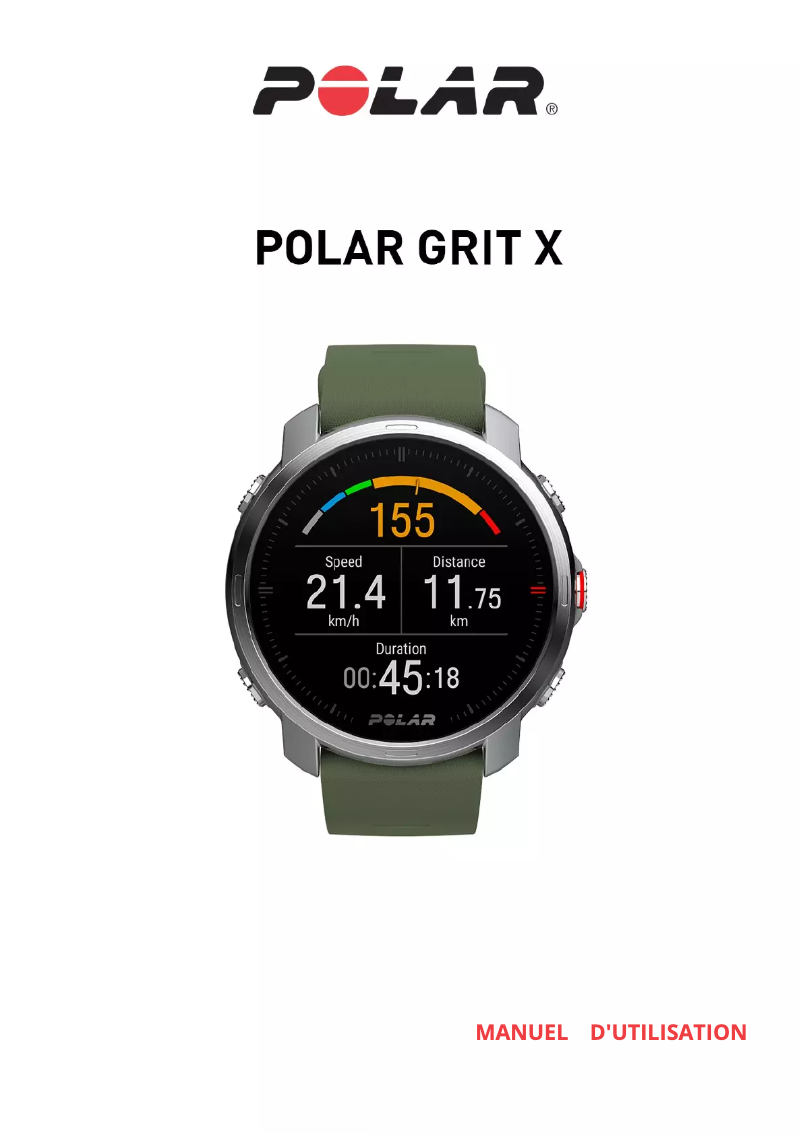 Page 1 de la notice Manuel utilisateur Polar Grit X