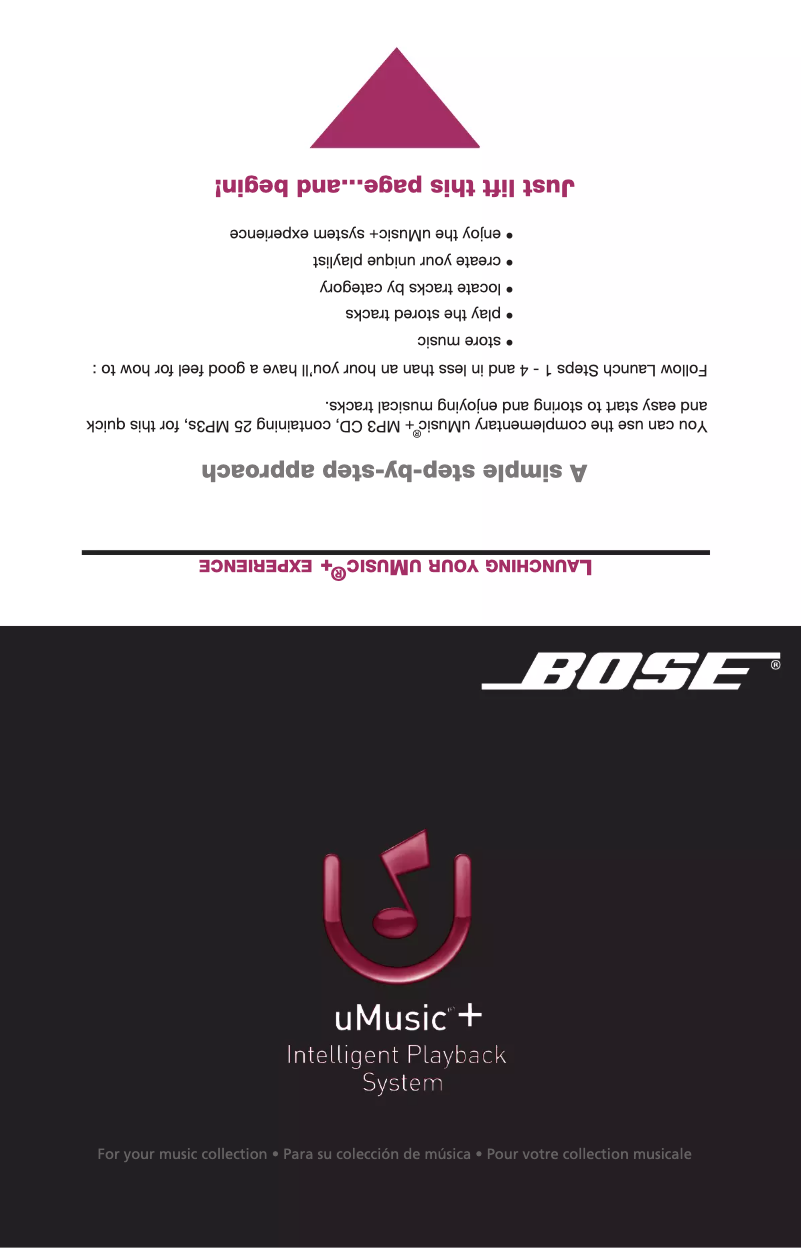 Image de la première page du manuel de l'appareil UMusic+