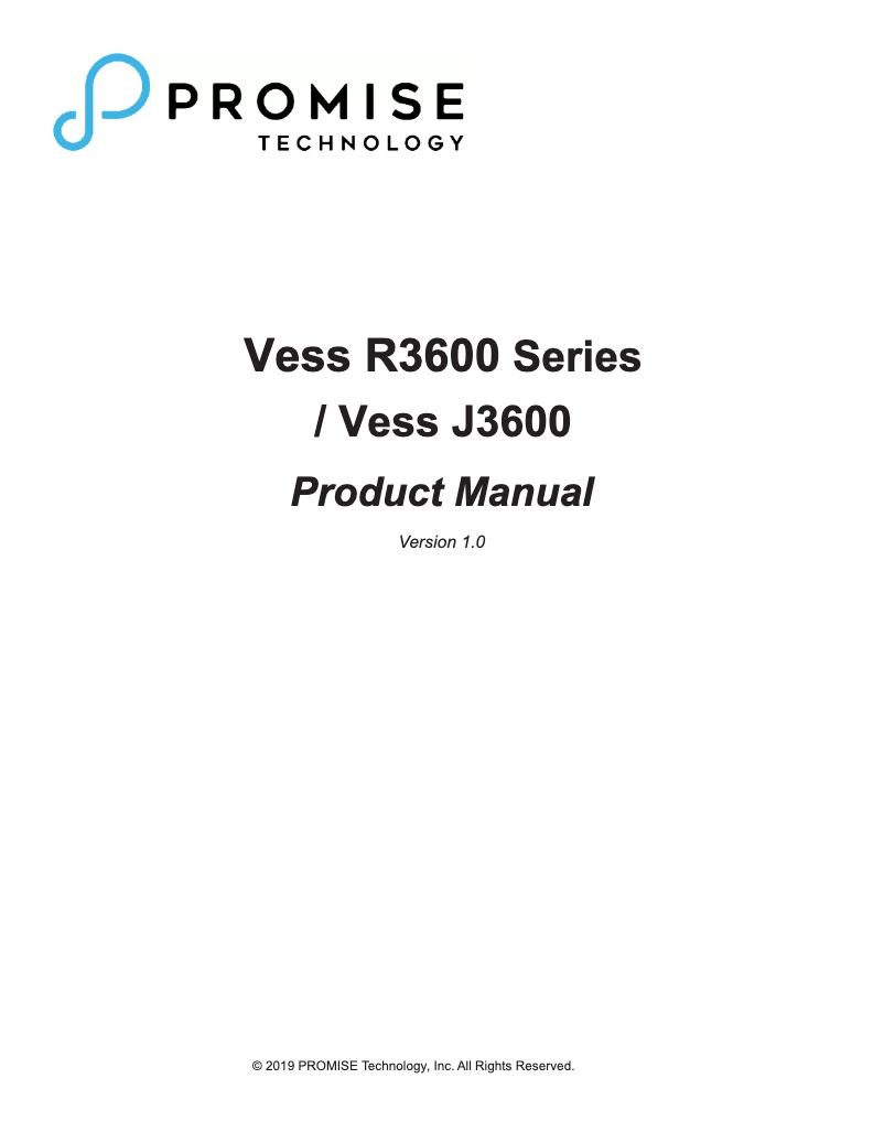 Page n°1 - Manuel utilisateur Promise Technology Vess R3600