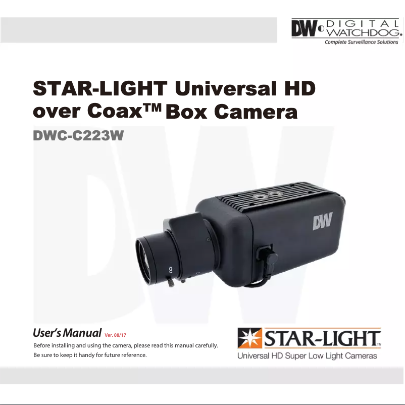 Image de la première page du manuel de l'appareil Star-Light DWC-C223W