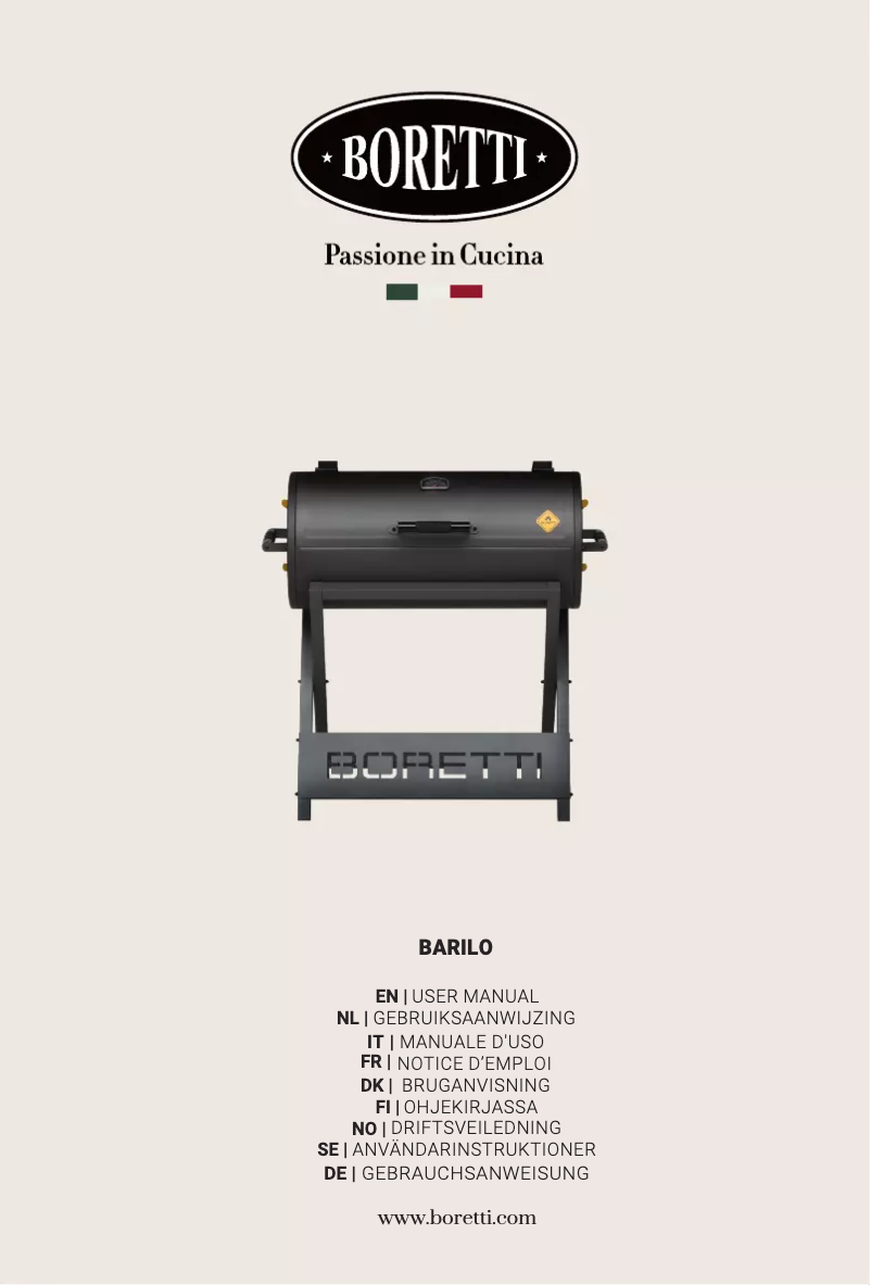 Page 1 de la notice Manuel utilisateur Boretti Barilo