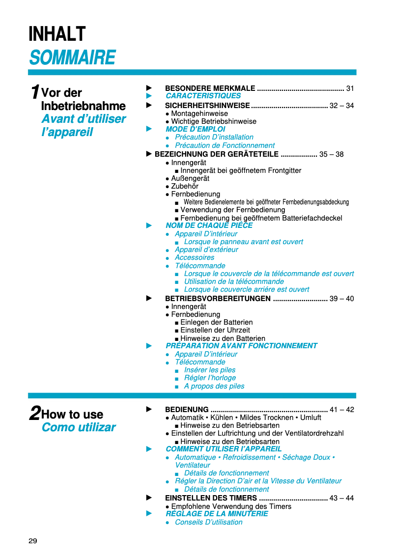 Page n°1 - Manuel utilisateur Panasonic CU-C75KE