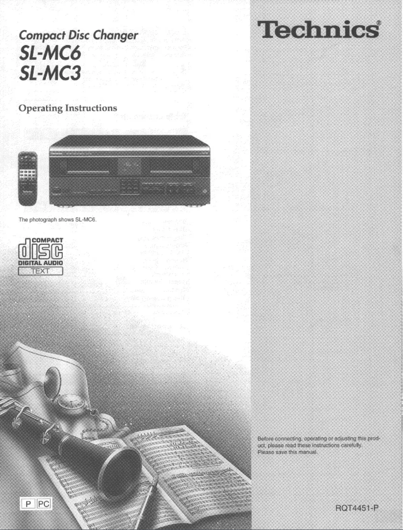 Page n°1 - Manuel utilisateur Technics SL-MC6