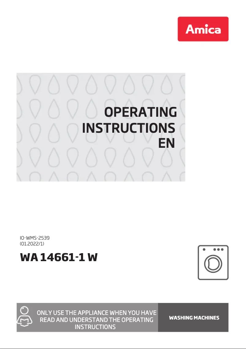 Página 1 del manual Manual de usuario Amica WA 14661-1 W