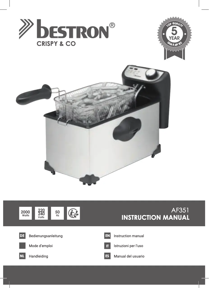 Page n°1 - Manuel utilisateur Bestron AF351