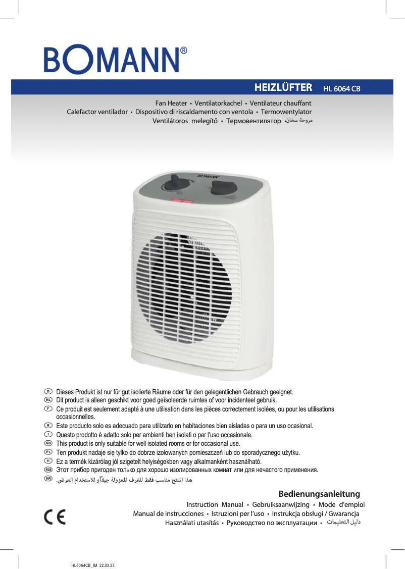 Page n°1 - Manuel utilisateur Bomann HL 6064 CB