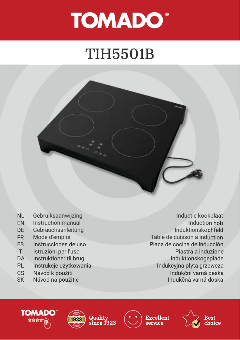 Image de la première page du manuel de l'appareil TIH5501B