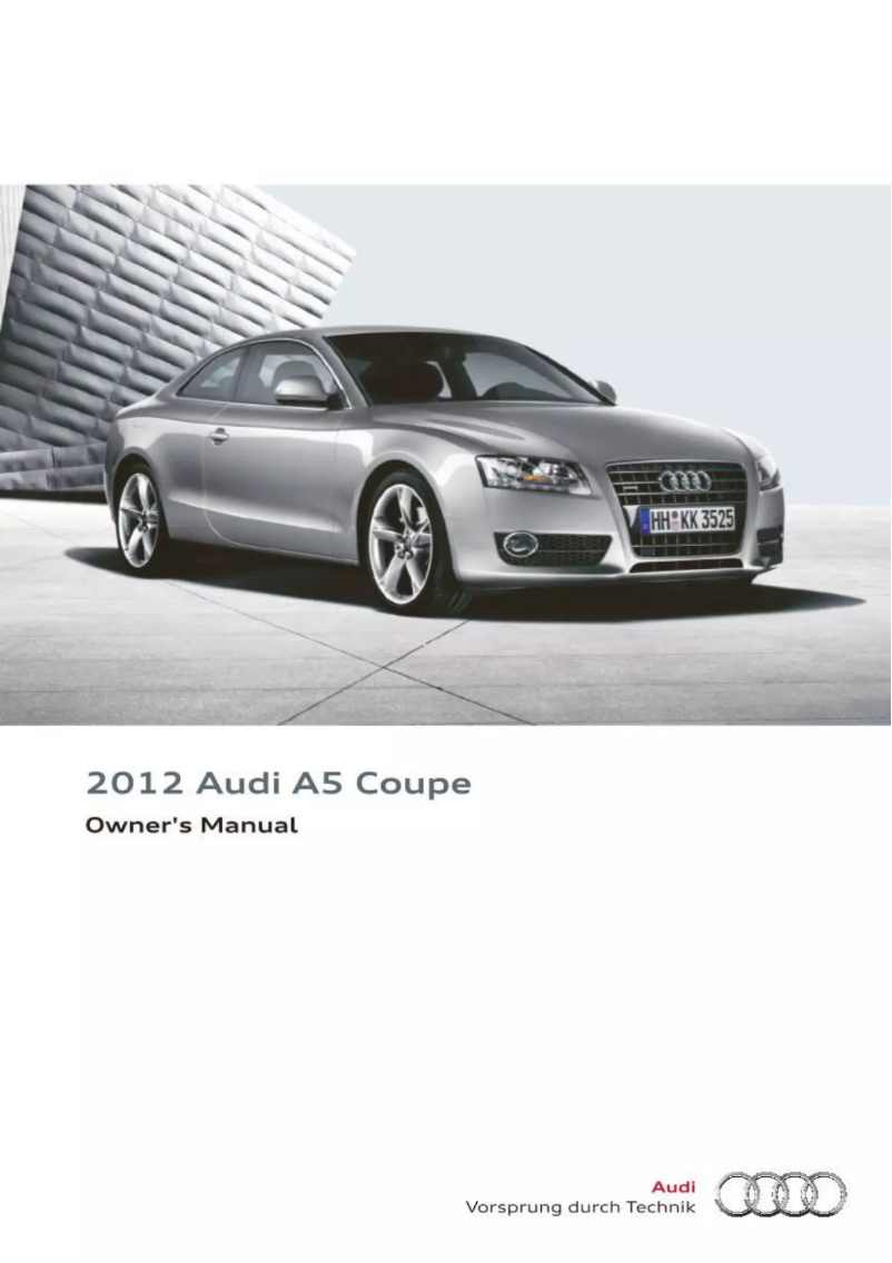 Page 1 de la notice Manuel utilisateur Audi A5 Coupe (2012)