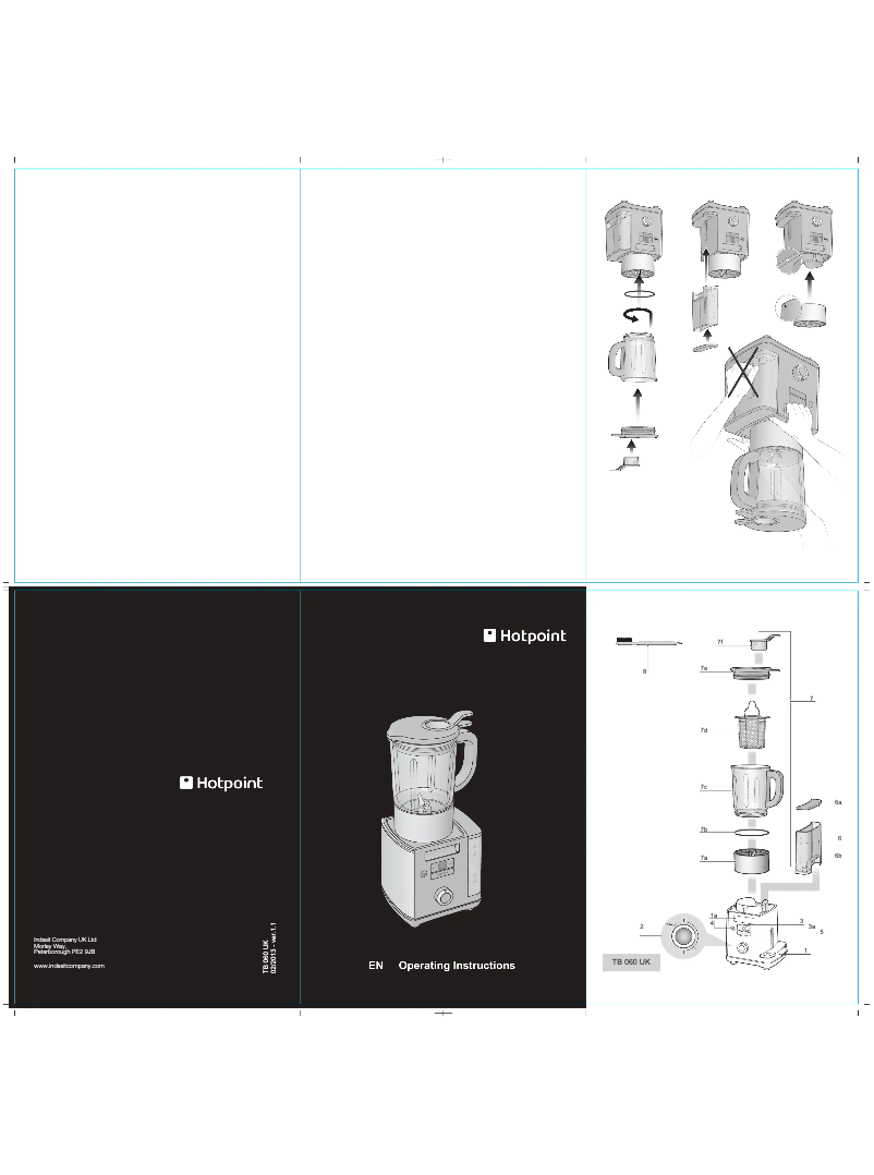 Page 1 de la notice Manuel utilisateur Hotpoint TB 060C AX0 UK
