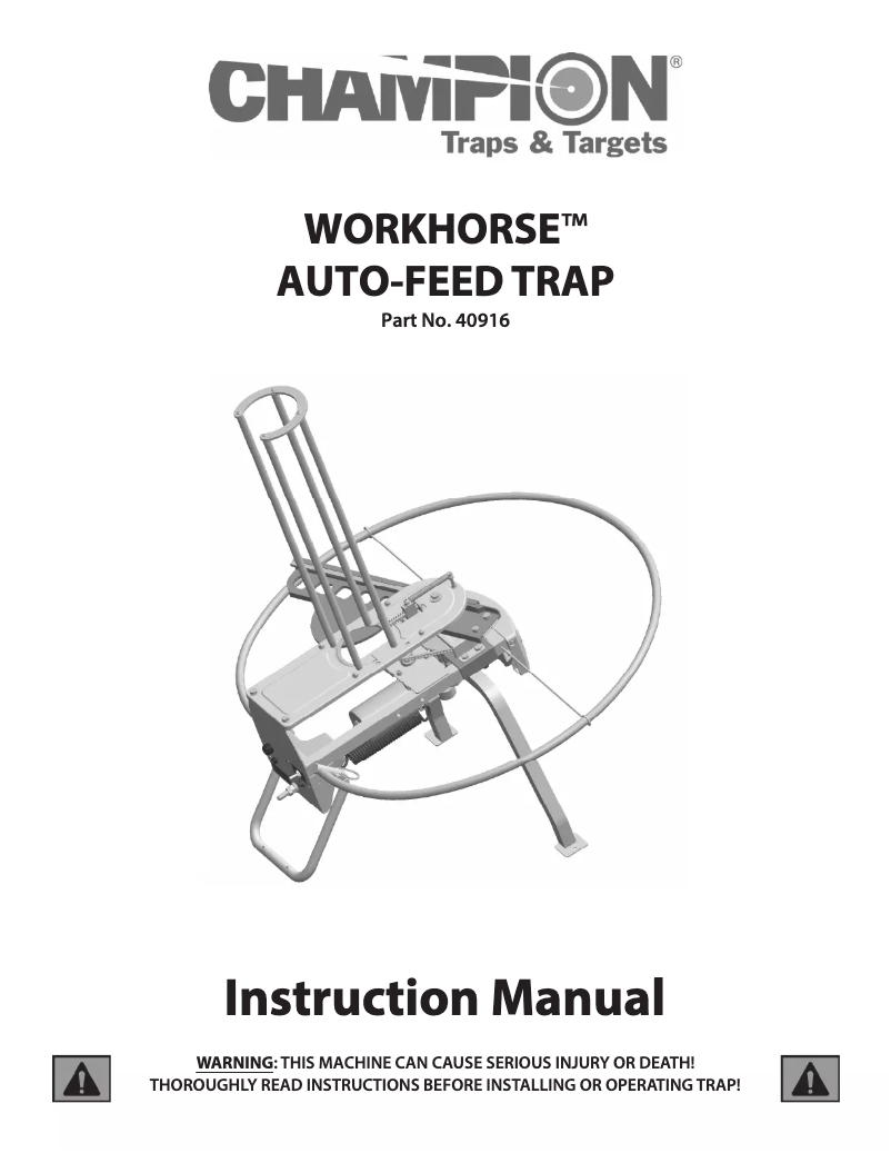 Page n°1 - Manuel utilisateur Champion WorkHorse 40916