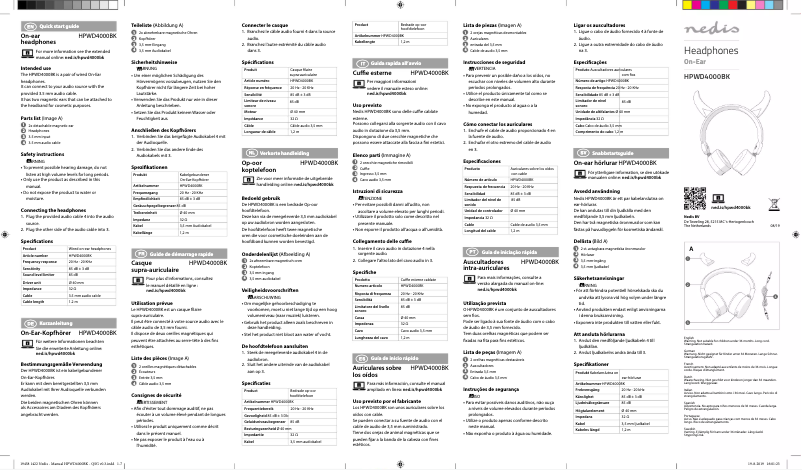 Page n°1 - Manuel utilisateur Nedis HPWD4000BK