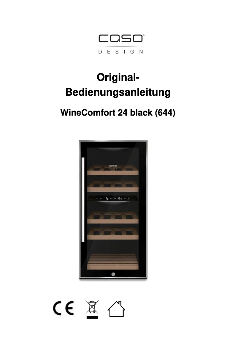 Page 1 de la notice Manuel utilisateur Caso WineMaster 24